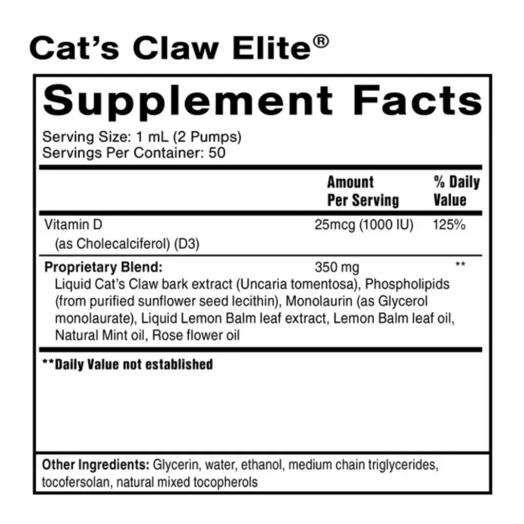 Nanoemulsified Cat's Claw Elite Quicksilver Scientific