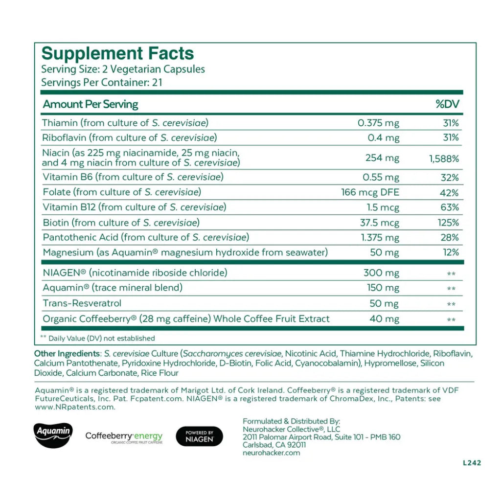 Qualia NAD+ Optimized Aging by Neurohacker 