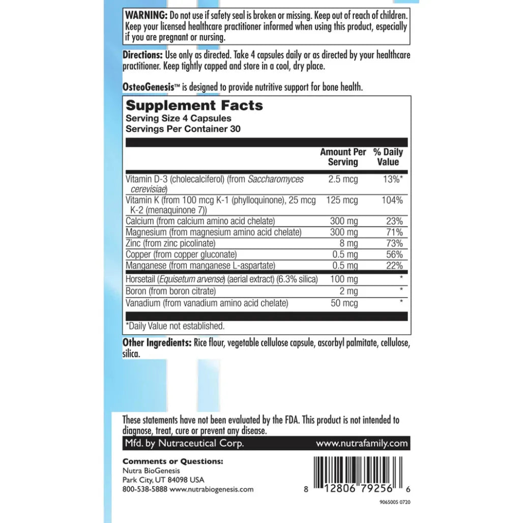 OSTEOGENESIS Nutra BioGenesis.com