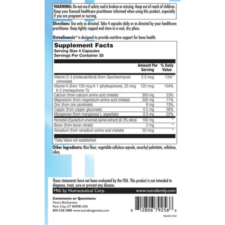 OSTEOGENESIS Nutra BioGenesis.com