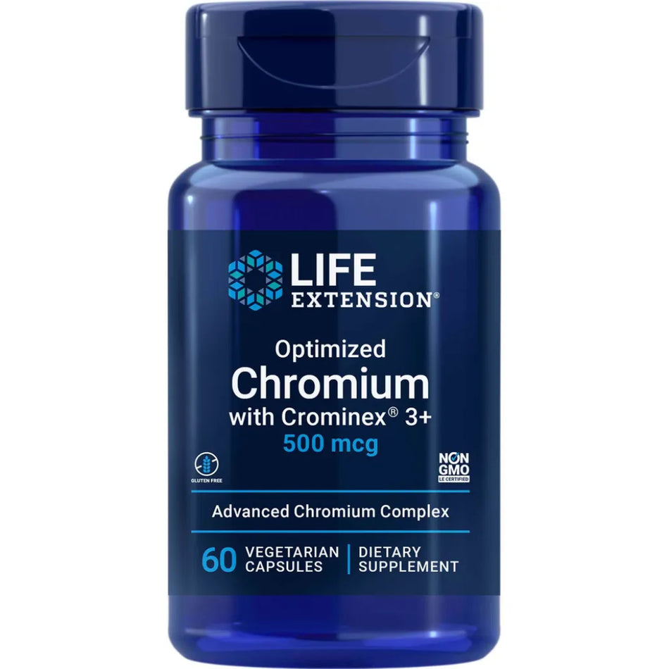 Optimized Chromium with Crominex 3+ 500mcg by Life Extension