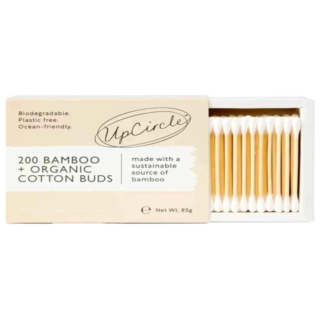 Organic Bamboo Cotton Buds - 200 Pieces
