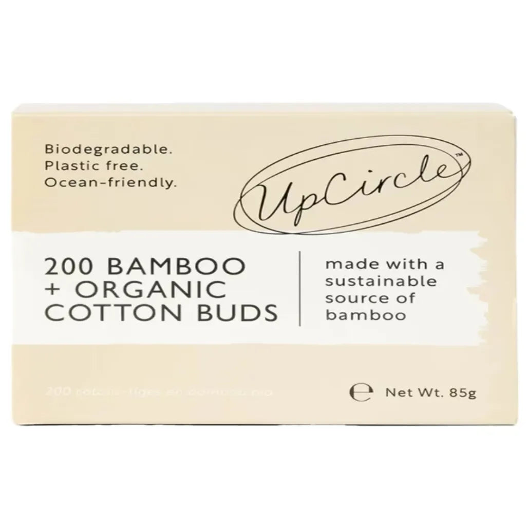 Organic Bamboo Cotton Buds - 200 Pieces