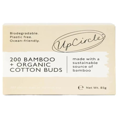 Organic Bamboo Cotton Buds - 200 Pieces