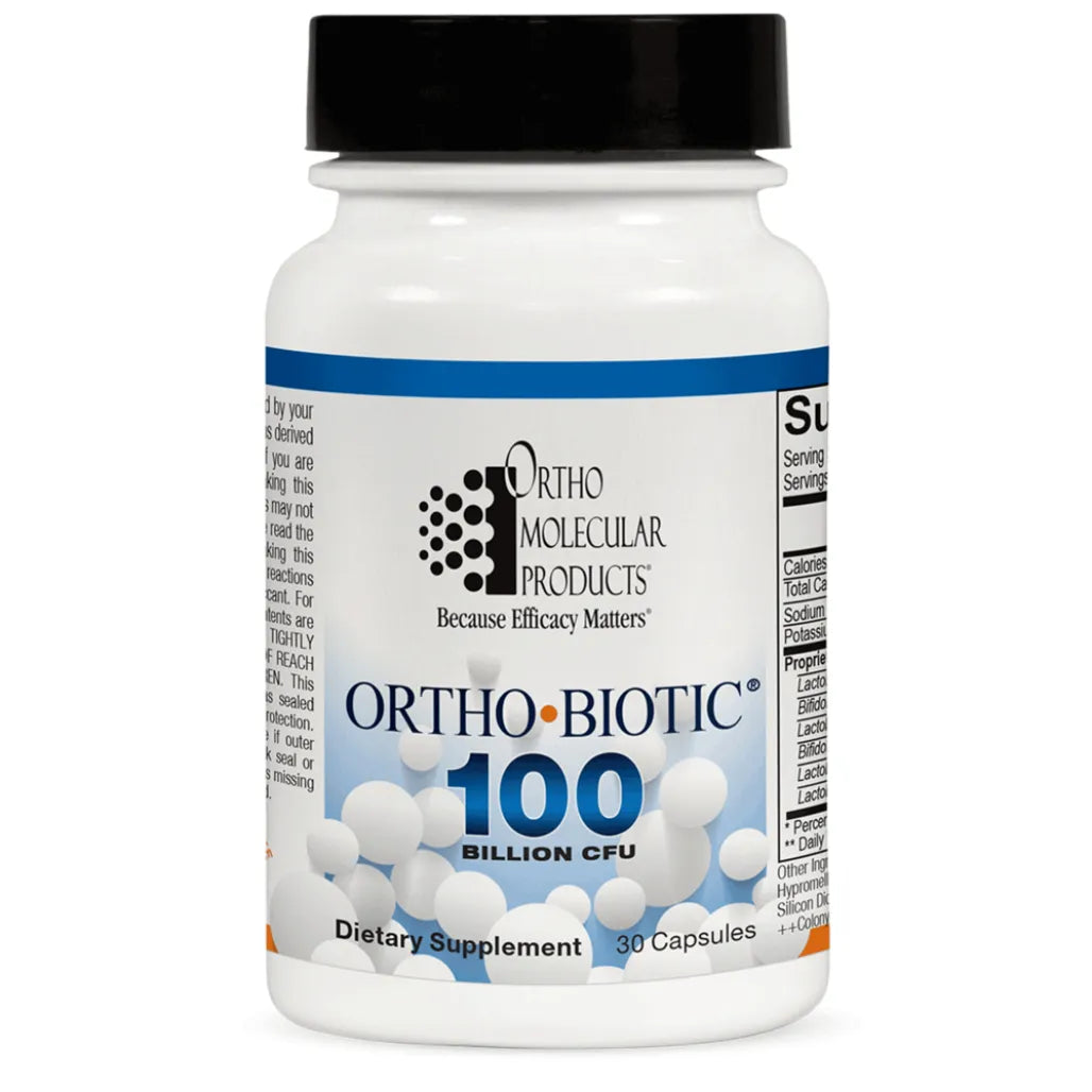 Ortho Biotic 100 high-dose probiotic supplement – 100 billion CFU gut & immune support capsules