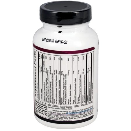 Bone health formula OsteoPrev ingredients showing vitamins and minerals