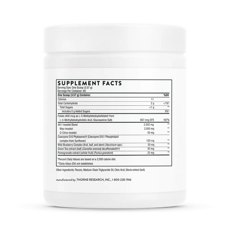 Thorne Ovarian Care 7.55 oz supplement facts