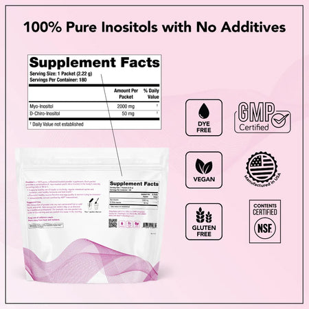 Ovasitol Inositol Powder by Theralogix Myo Inositol and D Chiro Inositol Supplement for Metabolic and Hormonal Health
