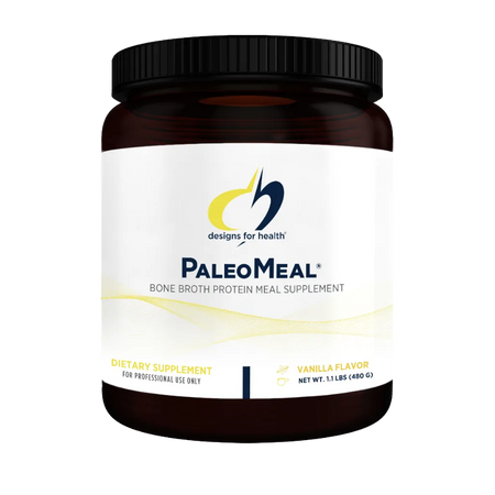 PaleoMeal Bone Broth Protein Meal supplement Vanilla Flavor by design for health