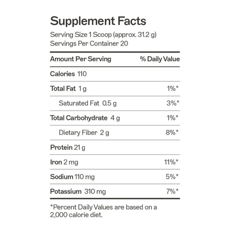 Product information for Double Chocolate Paleo Protein, a dietary supplement providing 20 servings of gut-supportive protein designed to maintain healthy barrier function.