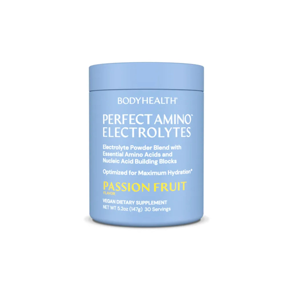 Perfect Amino Electrolytes Passion Fruit 30‑Serving Hydration and Electrolyte Powder with Essential Amino Acids
