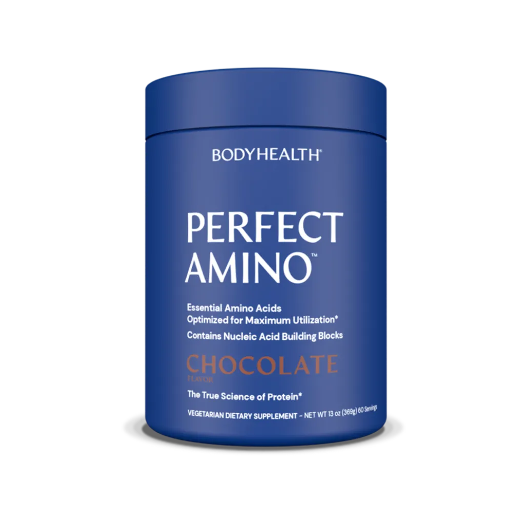BodyHealth Perfect Amino Powder Chocolate Flavor Essential Amino Acid Supplement for Muscle Recovery and Protein Synthesis