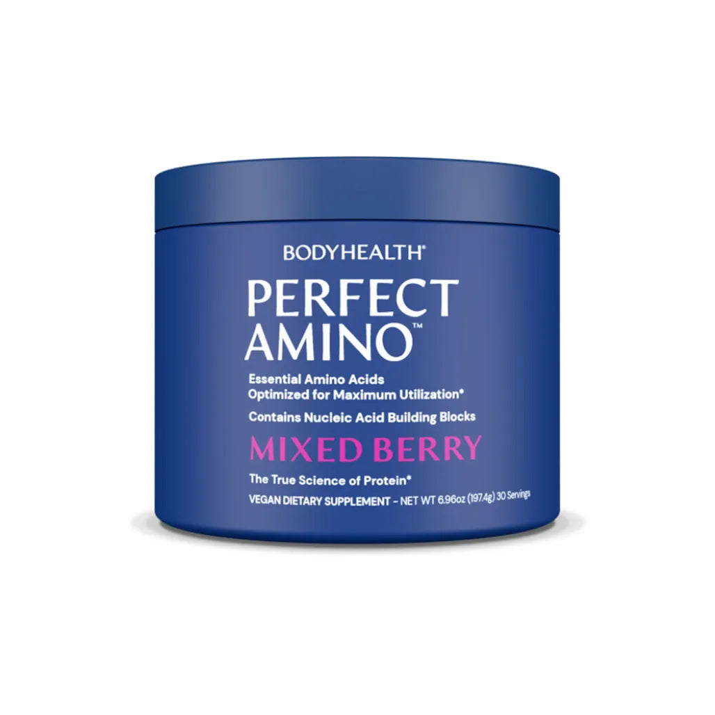 Perfect Amino Powder Mixed Berry Flavor Essential Amino Acid Drink Supplement for Muscle Recovery and Protein Synthesis