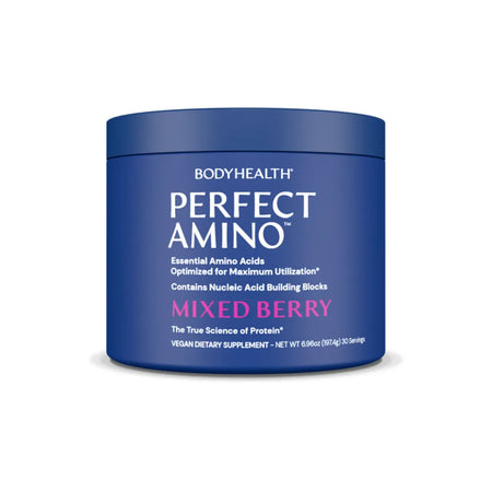 Perfect Amino Powder Mixed Berry Flavor Essential Amino Acid Drink Supplement for Muscle Recovery and Protein Synthesis