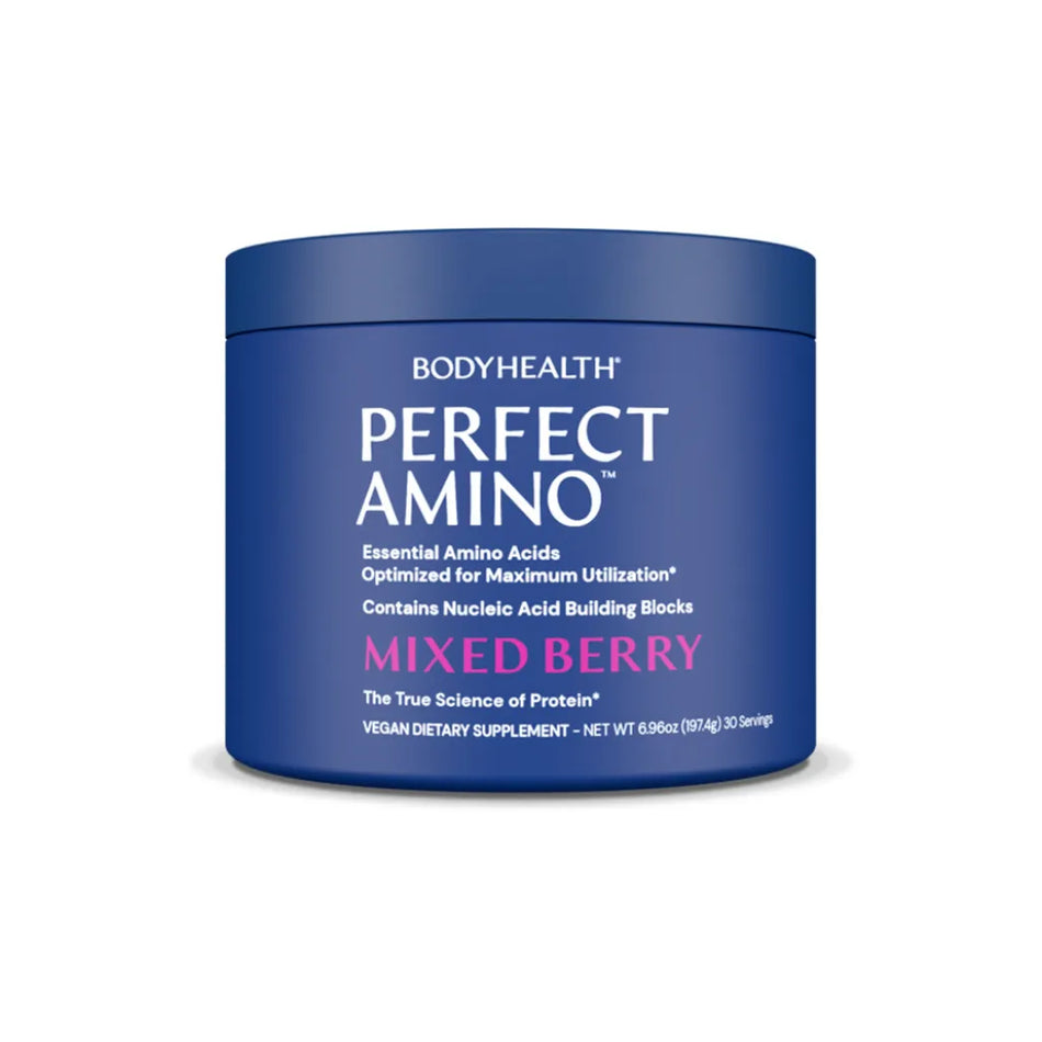 Perfect Amino Powder Mixed Berry Flavor Essential Amino Acid Drink Supplement for Muscle Recovery and Protein Synthesis