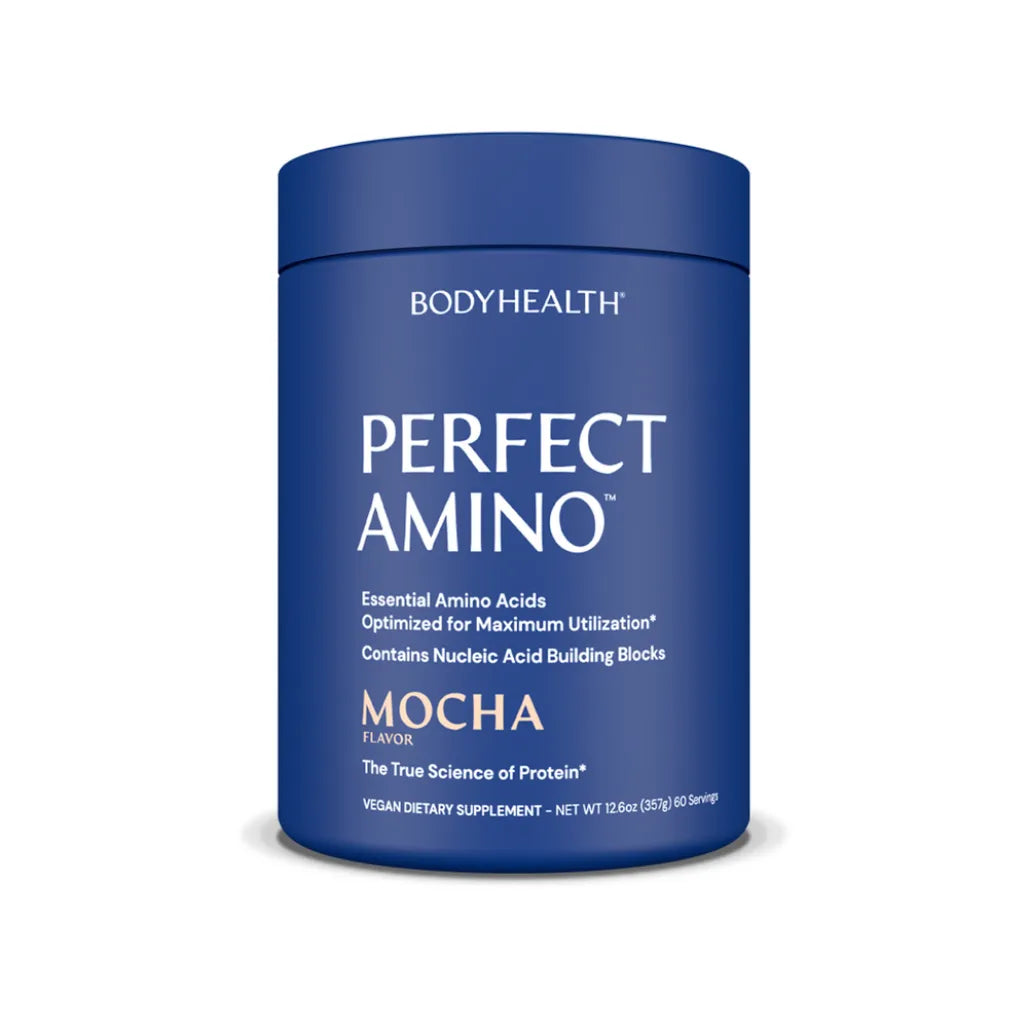 Perfect Amino Powder Mocha Muscle Support and Recovery Amino Acid Drink Powder Supplement