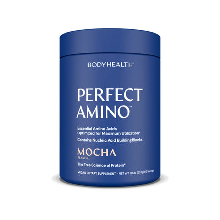 Perfect Amino Powder Mocha Muscle Support and Recovery Amino Acid Drink Powder Supplement