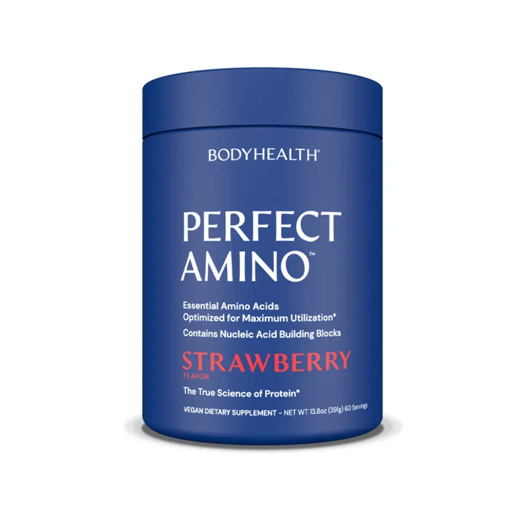 BodyHealth Perfect Amino Strawberry Powder Nutritional Supplement with High Utilization Essential Amino Acids