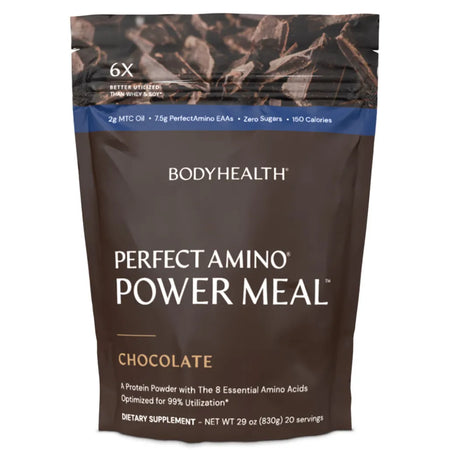 Perfect Amino Power Meal Chocolate Flavor Complete Meal Replacement Protein Shake Powder Supplement for Energy and Nutrition
