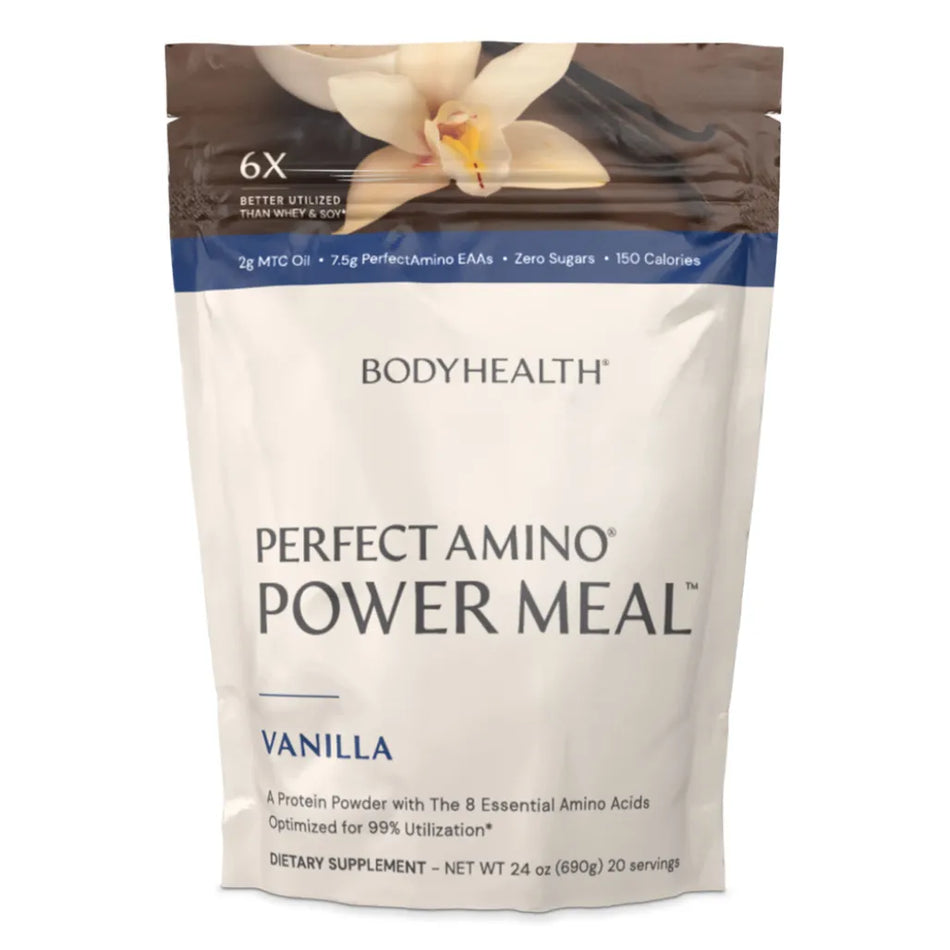 Perfect Amino Power Meal Vanilla Flavor Complete Meal Replacement and Protein Shake Powder Supplement for Energy and Nutrition
