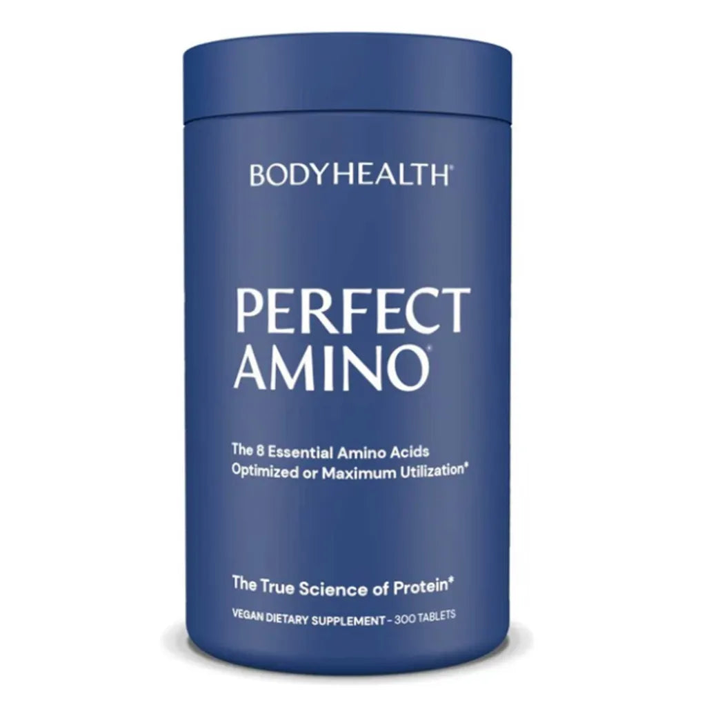 BodyHealth Perfect Amino Supplement, 300 Tablets, Vegan Essential Amino Acids for Maximum Utilization.