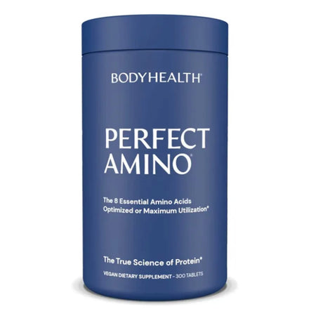 BodyHealth Perfect Amino Supplement, 300 Tablets, Vegan Essential Amino Acids for Maximum Utilization.