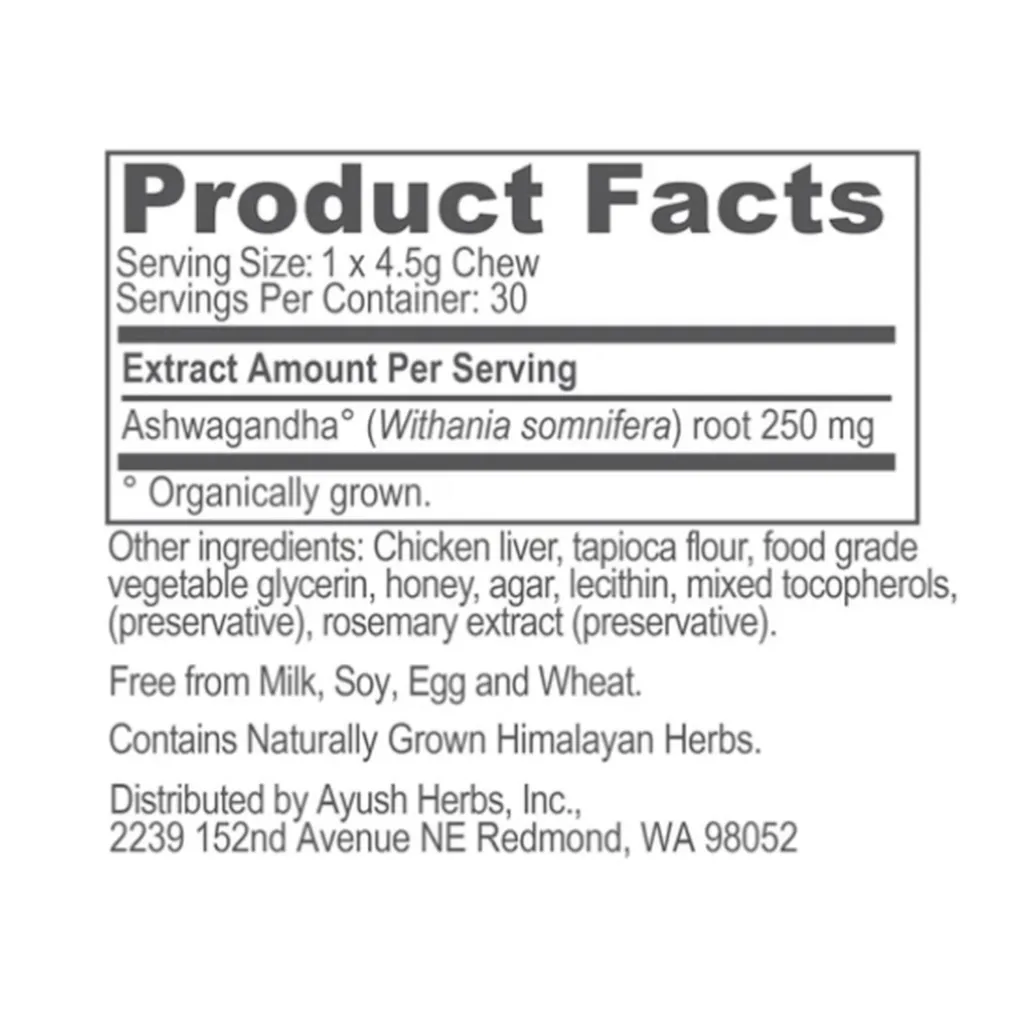 Pet Ashwagandha Chews by Ayush Herbs