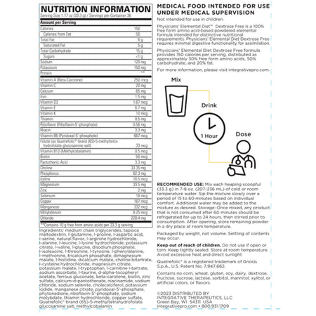 Physicians' Elemental Diet™ Dextrose Free