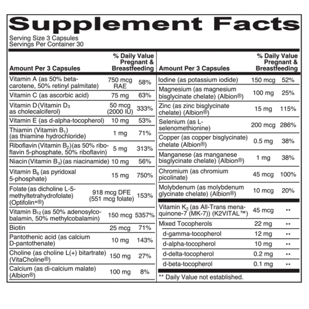 Prenatal Multi Essentials Needed