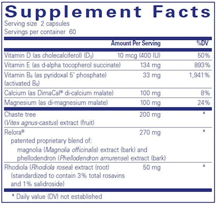 Pure Encapsulations ProSoothe II supplements facts