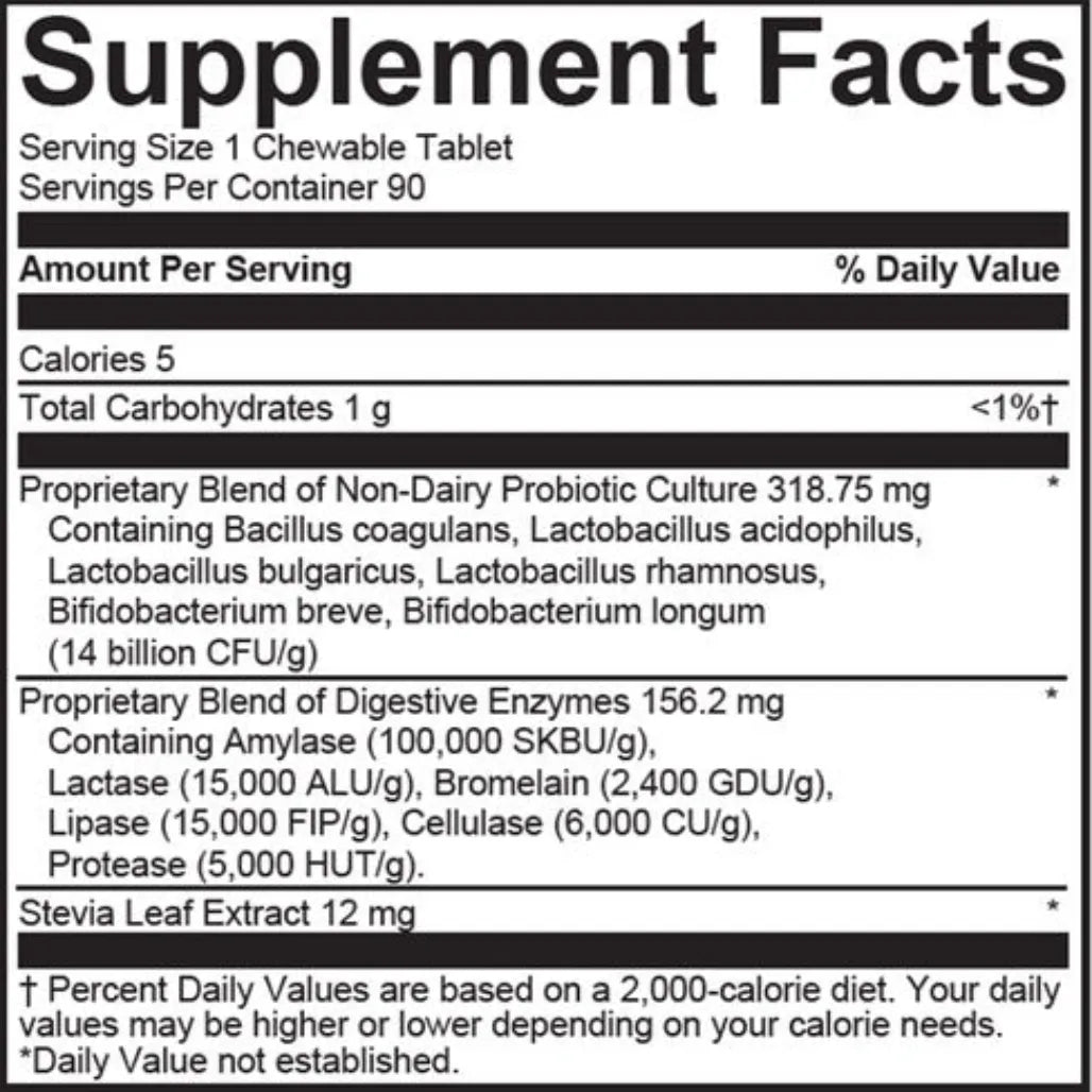 Probzyme Grape 90 chewable tabs Nutritional Frontiers
