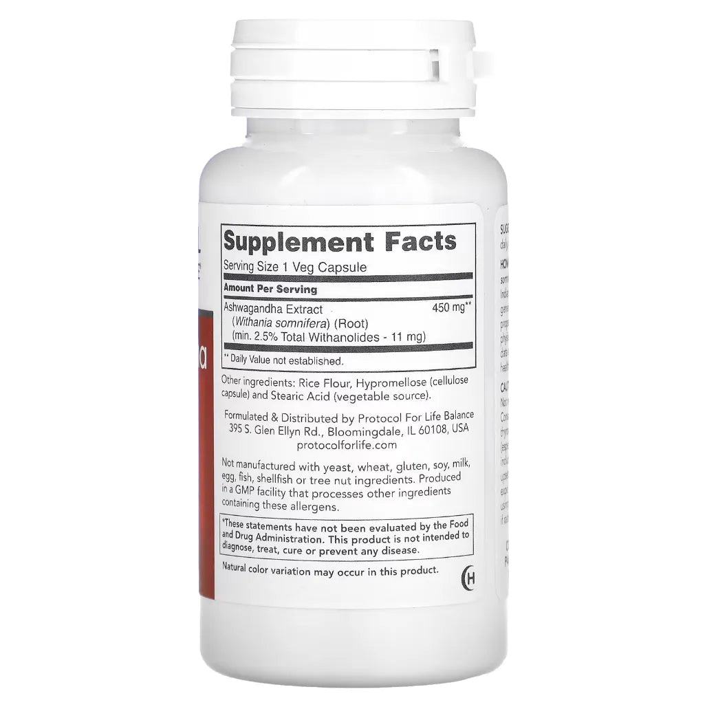 Ashwaganda Extract 450 mg Protocol for life Balance