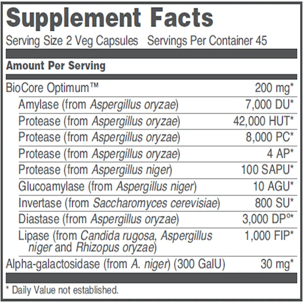BioCore Enhanced Enzymes Protocol for life Balance