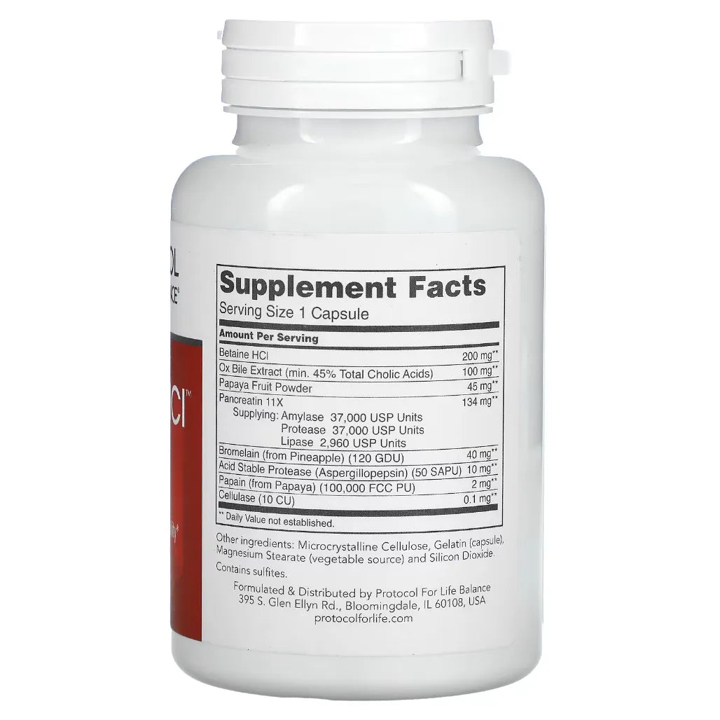 Enzymes-HCl Protocol for life Balance