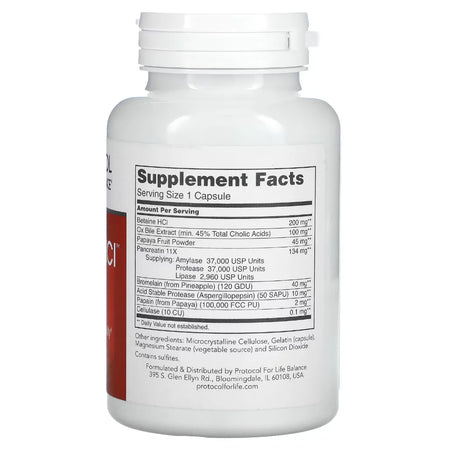 Enzymes-HCl Protocol for life Balance