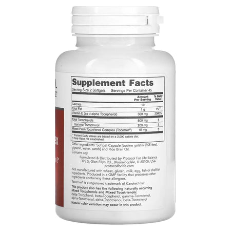 Gamma Vitamin E Complex Protocol for life Balance