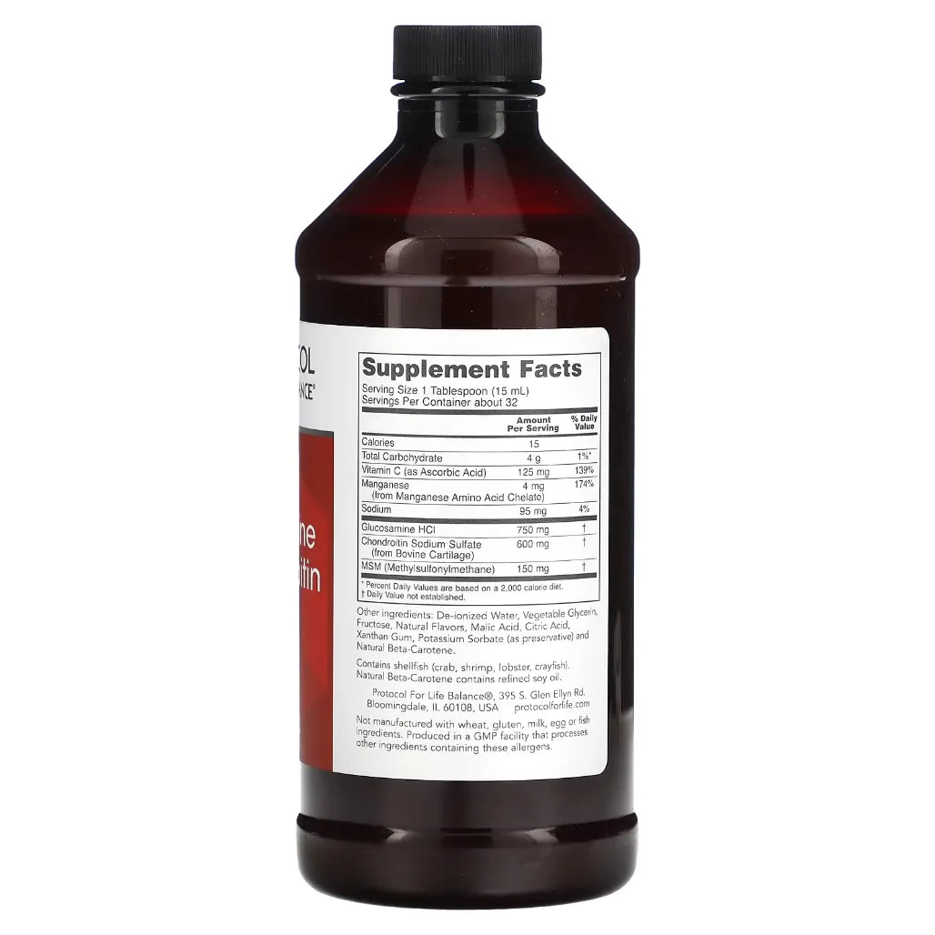 Glucosamine & Chondroitin with MSM 16 oz Protocol for life Balance