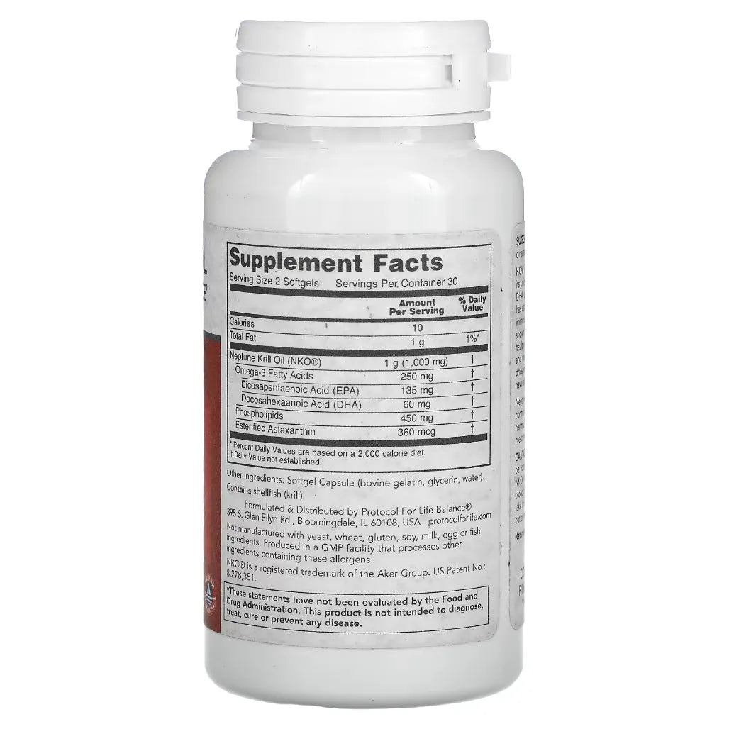 Neptune Krill Oil 1000 mg Protocol for life Balance