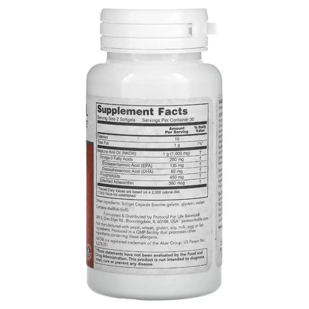 Neptune Krill Oil 1000 mg Protocol for life Balance