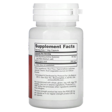 PQQ 40mg Extra Strength Protocol for life Balance