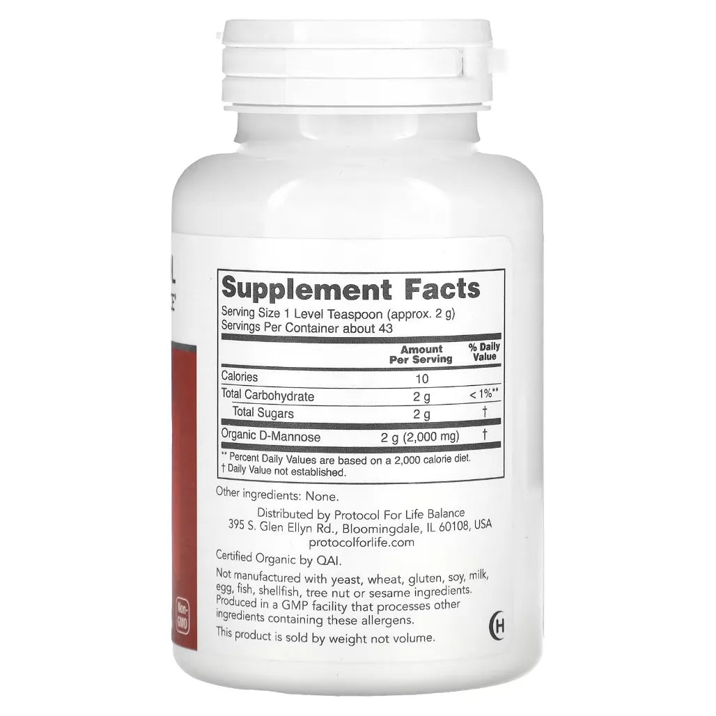 D-Mannose Powder 3 oz Protocol for life Balance
