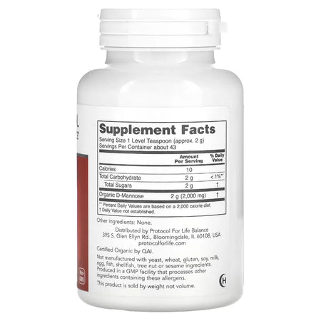 D-Mannose Powder 3 oz Protocol for life Balance
