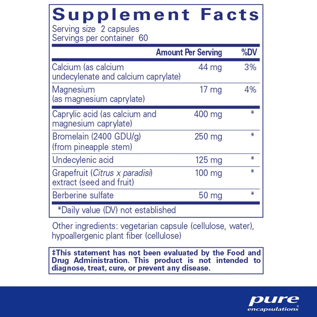 Ingredients of Pure Encapsulations A.C. Formula II
