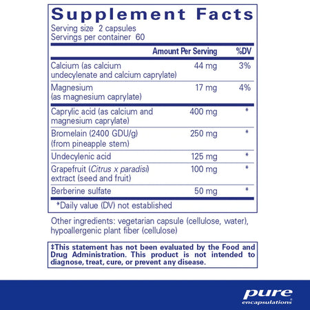Ingredients of Pure Encapsulations A.C. Formula II