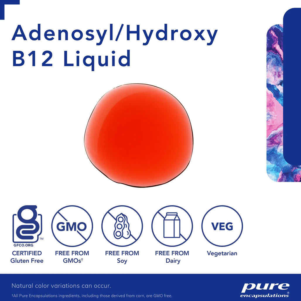 Liquid Adenosyl Hydroxy B12 for quick absorption