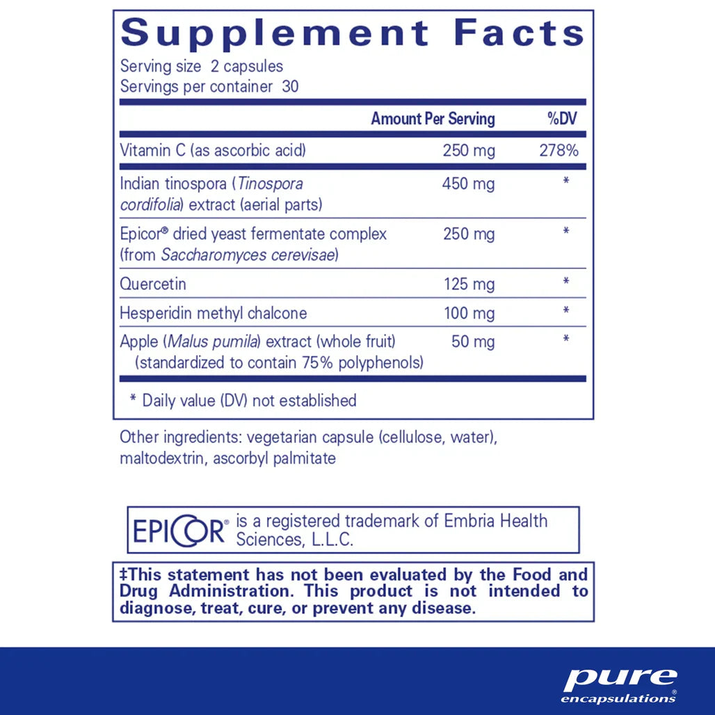 Pure Encapsulations Aller-Essentials supplements facts
