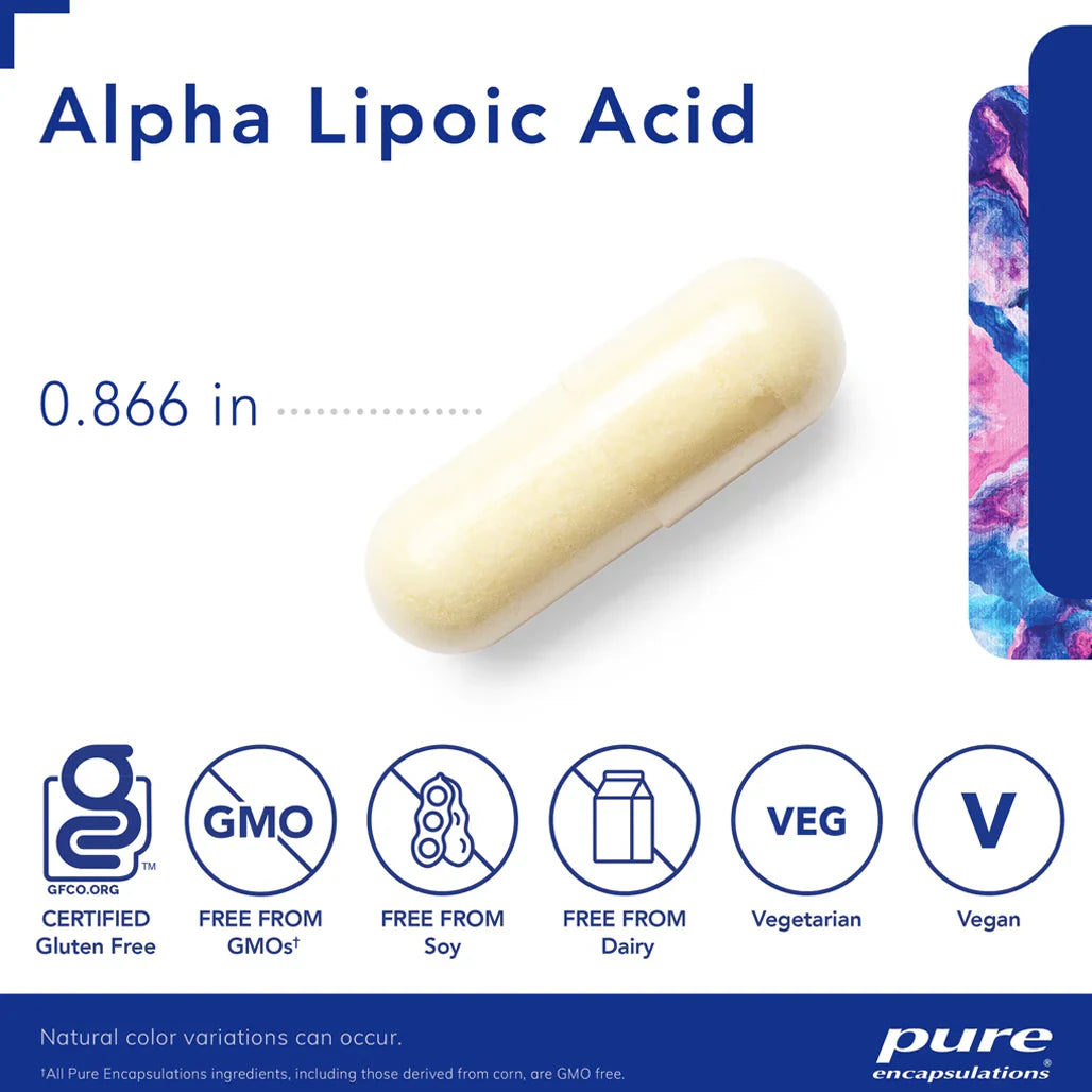  Pure Encapsulations Alpha Lipoic Acid for cellular health