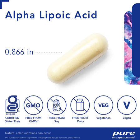  Pure Encapsulations Alpha Lipoic Acid for cellular health