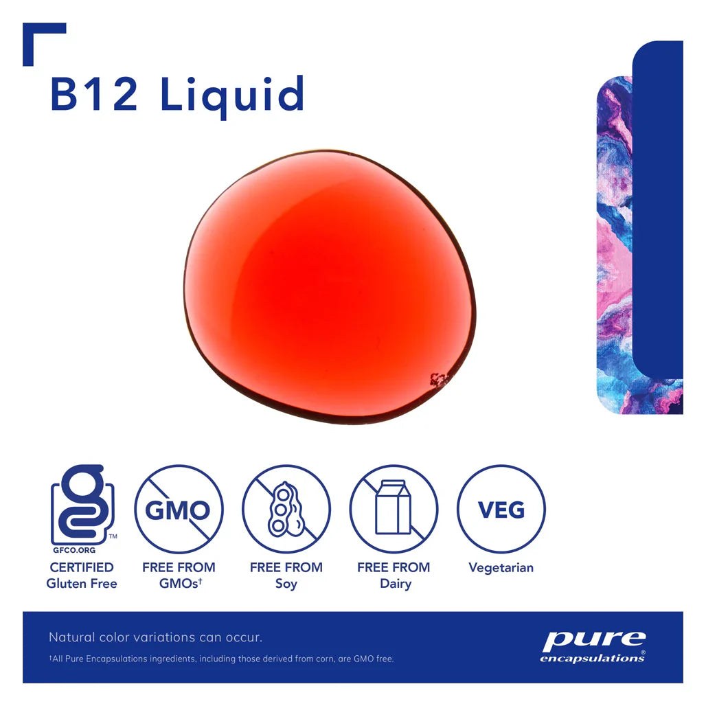 B12 Liquid 1000 mcg for energy and brain health