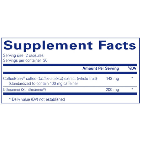 Pure Encapsulations CaffPhenol supplements facts